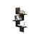 Furinno Rossi Wall Mounted Shelves 3Tier Rectangle EspressoBlack