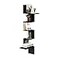 Furinno Rossi Wall Mounted Shelves 5Tier Rectangle EspressoBlack