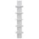 Danya B 5 Tier Wall Shelf Unit Narrow Smooth Laminate Finish Vertical Column Utility Shelf Floating Storage Home Decor Organizer 51 x 6 x 30 White