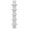 Danya B 5 Tier Wall Shelf Unit Narrow Smooth Laminate Finish Vertical Column Utility Shelf Floating Storage Home Decor Organizer 51 x 6 x 30 White