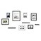 Kate and Laurel Bordeaux Gallery Wall Frame and Shelf Kit Set of 10 Multiple Coastal Finishes Assorted Size Frames and Three Display Shelves
