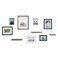 Kate and Laurel Bordeaux Gallery Wall Frame and Shelf Kit Set of 10 Multiple Coastal Finishes Assorted Size Frames and Three Display Shelves