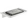 JDYOOMI Acrylic Floating Wall Shelves Small Stickon Wall Mounted Phone Shelf Holder Wipes Rack Smart Speaker Shelf for BathroomKitchenToiletBedroomOffice White