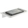 JDYOOMI Acrylic Floating Wall Shelves Small Stickon Wall Mounted Phone Shelf Holder Wipes Rack Smart Speaker Shelf for BathroomKitchenToiletBedroomOffice White
