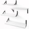 YGEOMER Floating Shelves for Wall Different Sizes White Wall Shelves for Living Room Bathroom Bedroom Kitchen Home Decor Set of 4