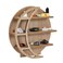 Farmlyn Creek Wooden Crescent Moon Shelf Rock Shelf Wall Holder for Stones Essential Oil Display Crystal Organizer FreeStanding Rack Rustic Brown 12 x 12 x 3 in
