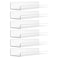 upsimples 6 Pack Acrylic Shelves for Wall Storage 15 x 4 Floating Bookshelves for Kids Display Shelf Organizer for Bathroom Bedroom Living Room Kitchen Room Decor Clear