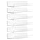 upsimples 6 Pack Acrylic Shelves for Wall Storage 15 x 4 Floating Bookshelves for Kids Display Shelf Organizer for Bathroom Bedroom Living Room Kitchen Room Decor Clear