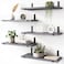 Fixwal Wall Shelves for Bedroom Set of 5 Width 475 Inches Floating Shelves Rustic Wood Wall Storage Shelves for Bedroom Living Room Kitchen Bathroom Grey