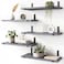 Fixwal Wall Shelves for Bedroom Set of 5 Width 475 Inches Floating Shelves Rustic Wood Wall Storage Shelves for Bedroom Living Room Kitchen Bathroom Grey