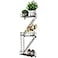 Zonon Black 3 Tier Fire Escape Wall Shelf Hanging Metal Ladder Shelves Wall Decor Decorative Bookshelf Organizer Floating Trinket Shelves Action Figure Shelf for Home Bedroom Storage Display