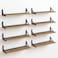 Fixwal Shelves for Room Wall Width 475in Rustic Wood Wall Storage Floating Shelves for Bedroom Living Room Kitchen Bathroom Office Decor and Plants Display Set of 8 Carbonized Black