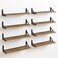 Fixwal Shelves for Room Wall Width 475in Rustic Wood Wall Storage Floating Shelves for Bedroom Living Room Kitchen Bathroom Office Decor and Plants Display Set of 8 Carbonized Black