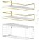 WOCOPIA White Floating Shelves with Toilet Paper Storage Basket S Hooks Over Toilet Bathroom Organizer and Storage Wall Mounted Small Hanging Shelves for Home Room Decor