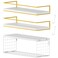 WOCOPIA White Floating Shelves with Toilet Paper Storage Basket S Hooks Over Toilet Bathroom Organizer and Storage Wall Mounted Small Hanging Shelves for Home Room Decor