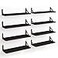 Fixwal Floating Shelves Width 475in Rustic Wood Wall Shelves Set of 8 Wall Storage Shelves for Bedroom Living Room Kitchen Bathroom Office and Plants Black