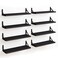 Fixwal Floating Shelves Width 475in Rustic Wood Wall Shelves Set of 8 Wall Storage Shelves for Bedroom Living Room Kitchen Bathroom Office and Plants Black