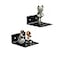 Sezanrpt 6 Inches Acrylic Small Wall Shelves 2 Pack Floating Shelf for Wall Mounting Acrylic Display Ledges for Funko Pop Figures Home Dcor Living Room Gaming Room Plants6 inch Black