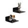 Sezanrpt 6 Inches Acrylic Small Wall Shelves 2 Pack Floating Shelf for Wall Mounting Acrylic Display Ledges for Funko Pop Figures Home Dcor Living Room Gaming Room Plants6 inch Black
