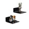 Sezanrpt 6 Inches Acrylic Small Wall Shelves 2 Pack Floating Shelf for Wall Mounting Acrylic Display Ledges for Funko Pop Figures Home Dcor Living Room Gaming Room Plants6 inch Black
