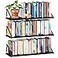 BAMEOS 24X8 Floating Shelves Rustic Wood Wall Shelf Set of 3Bookshelf for Living Room Office and Bedroom with Metal Bracket