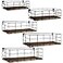 Fixwal Hanging Floating Shelves 5 Sets of Mounted Shelves for Storage Wall Shelf for Bathroom Living Room Bedroom Kitchen Carbon Black