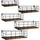 Fixwal Hanging Floating Shelves 5 Sets of Mounted Shelves for Storage Wall Shelf for Bathroom Living Room Bedroom Kitchen Carbon Black