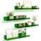 upsimples Acrylic Shelves for Wall Decor 15 Display Shelf Perfume Organizer for Bathroom Bedroom Living Room Floating Bookshelves for Kids Clear Green 4 Pack