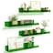 upsimples Acrylic Shelves for Wall Decor 15 Display Shelf Perfume Organizer for Bathroom Bedroom Living Room Floating Bookshelves for Kids Clear Green 4 Pack