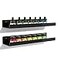 upsimples Acrylic Shelves for Wall Decor 15 Display Shelf Perfume Organizer for Bathroom Bedroom Living Room Floating Bookshelves for Kids Black 2 Pack
