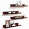 upsimples Acrylic Shelves for Wall Decor 15 Display Shelf Perfume Organizer for Bathroom Bedroom Living Room Floating Bookshelves for Kids Clear Brown 4 Pack