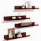 upsimples Acrylic Shelves for Wall Decor 15 Display Shelf Perfume Organizer for Bathroom Bedroom Living Room Floating Bookshelves for Kids Clear Brown 4 Pack