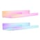 upsimples Acrylic Shelves for Wall Decor 15 Display Shelf for Perfume Skincare Nail Polish Wall Organizer for Bathroom Bedroom Living Room Playroom Kids Bookshelf Iridescent 2 Pack