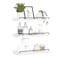 RYOFOBETTO Floating Shelves for Wall Decor White Shelves for Bathroom Living Room Bedroom Picture Frames Plants Kitchen Set of 3