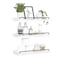 RYOFOBETTO Floating Shelves for Wall Decor White Shelves for Bathroom Living Room Bedroom Picture Frames Plants Kitchen Set of 3