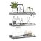 RYOFOBETTO Floating Shelves for Wall Decor Grey Shelves for Bathroom Living Room Bedroom Picture Frames Plants Kitchen Set of 3