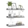 RYOFOBETTO Floating Shelves for Wall Decor Grey Shelves for Bathroom Living Room Bedroom Picture Frames Plants Kitchen Set of 3