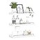 RYOFOBETTO Floating Shelves for Wall Decor White and Grey Shelves for Bathroom Living Room Bedroom Picture Frames Plants Kitchen Set of 3