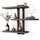 yaqew Variable Wood Floating Shelves Set of 3 Wall Cube Shelves 2835 Max Wall Shelves for Living Room Bathroom Bedroom Dark Walnut Color 2835 x 23 x 59 Max