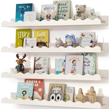 Seocry Nusery Shelves White 23 Inches