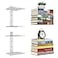 Mefirt Invisible Floating Bookshelves for Wall 4 Tier Vertical Spine Book Tower Heavy Duty Floating Book Shelves Metal Book Organizers for Home Office 2 PackWhite