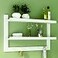 WELLAND 2 Tiers Entryway Floating Wall Shelf Hanging Shelf 29 L WallMounted Coat Rack Shelf with 5 Hooks for Hallway Bathroom Living Room BedroomWhite