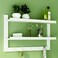 WELLAND 2 Tiers Entryway Floating Wall Shelf Hanging Shelf 29 L WallMounted Coat Rack Shelf with 5 Hooks for Hallway Bathroom Living Room BedroomWhite