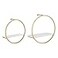 Kate and Laurel Wicks Modern Glam Floating Wall Shelf Set of 2 Round Gold Metal Frame with White Painted Solid Wood Shelf Boards