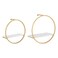 Kate and Laurel Wicks Modern Glam Floating Wall Shelf Set of 2 Round Gold Metal Frame with White Painted Solid Wood Shelf Boards