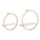 Kate and Laurel Wicks Modern Glam Floating Wall Shelf Set of 2 Round Gold Metal Frame with White Painted Solid Wood Shelf Boards