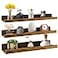 Giftgarden 24 Inch Floating Shelves Wall Mounted Set of 3 Rustic Large Wall Shelves Picture Ledge Shelf for Bedroom Living Room Bathroom Kitchen 3 Different Sizes