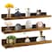 Giftgarden 24 Inch Floating Shelves Wall Mounted Set of 3 Rustic Large Wall Shelves Picture Ledge Shelf for Bedroom Living Room Bathroom Kitchen 3 Different Sizes