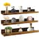 Giftgarden 24 Inch Floating Shelves Wall Mounted Set of 3 Rustic Large Wall Shelves Picture Ledge Shelf for Bedroom Living Room Bathroom Kitchen 3 Different Sizes