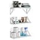 Wallniture Minori Washed White Floating Shelves for Wall Storage Bathroom Shelves Over The Toilet Storage Wood Wall Shelf Set of 3 with White Brackets